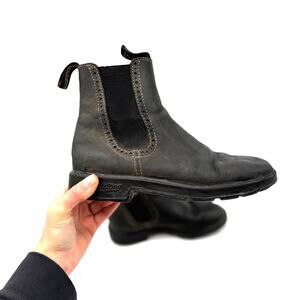 Blundstone Classic Black Leather Pull-On Chelsea Boots Women's Size 8.5